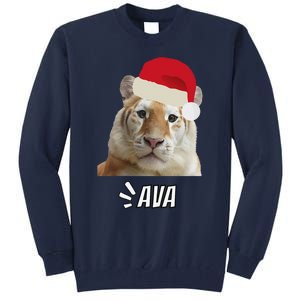 Golden Tiger Ava Chiang Mai Xmas Hat Wildlife Beauty Funny Tall Sweatshirt