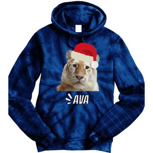 Golden Tiger Ava Chiang Mai Xmas Hat Wildlife Beauty Funny Tie Dye Hoodie