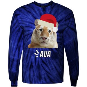 Golden Tiger Ava Chiang Mai Xmas Hat Wildlife Beauty Funny Tie-Dye Long Sleeve Shirt