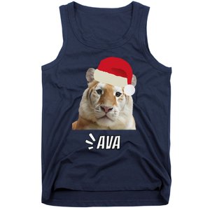 Golden Tiger Ava Chiang Mai Xmas Hat Wildlife Beauty Funny Tank Top