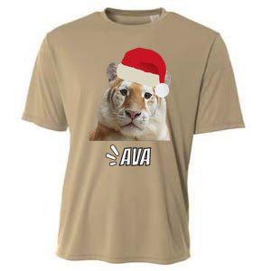 Golden Tiger Ava Chiang Mai Xmas Hat Wildlife Beauty Funny Cooling Performance Crew T-Shirt