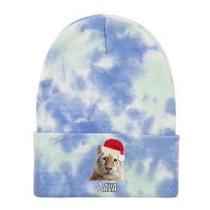 Golden Tiger Ava Chiang Mai Xmas Hat Wildlife Beauty Funny Tie Dye 12in Knit Beanie