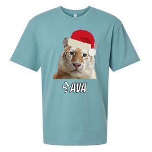 Golden Tiger Ava Chiang Mai Xmas Hat Wildlife Beauty Funny Sueded Cloud Jersey T-Shirt