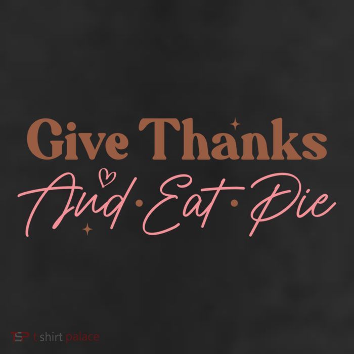 Give Thanks And Eat Pie Retro Thanksgiving Matching Outfit Gift 7 Panel Mesh Trucker Snapback Hat