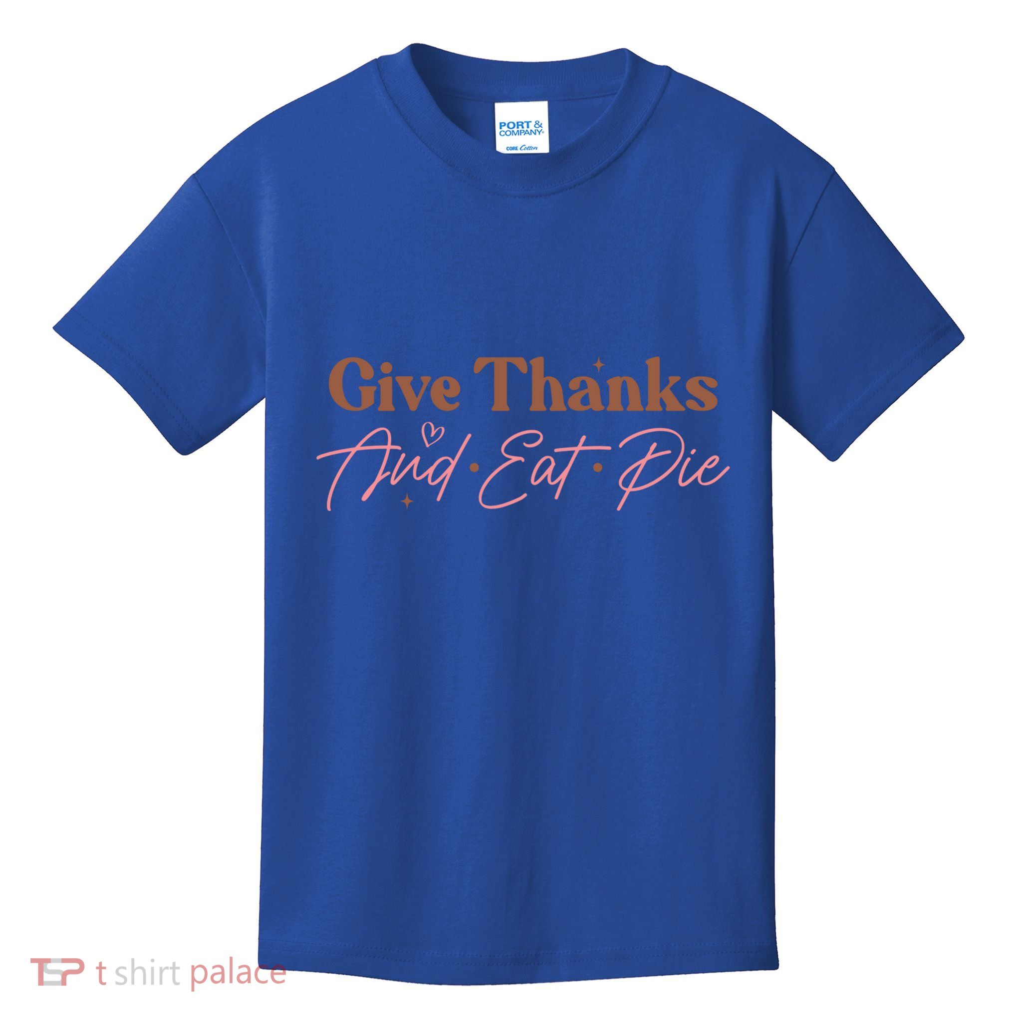 Give Thanks And Eat Pie Retro Thanksgiving Matching Outfit Gift Kids T-Shirt