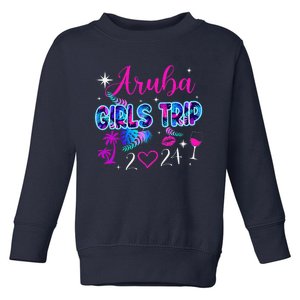 Girl Trip Aruba 2024 Weekend Hello Summer 2024 Vacation Toddler Sweatshirt