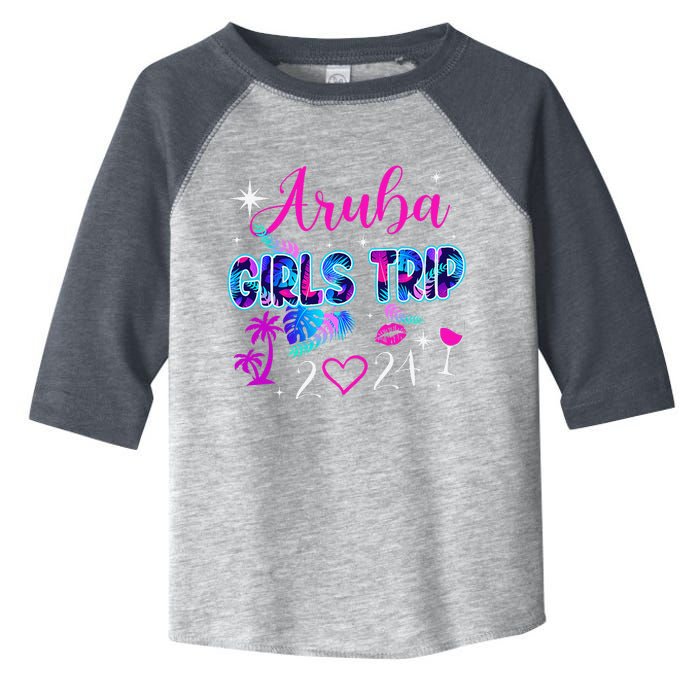 Girl Trip Aruba 2024 Weekend Hello Summer 2024 Vacation Toddler Fine Jersey T-Shirt