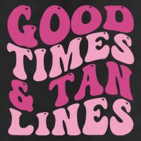 Good Times And Tan Lines Summer Groovy 7 Panel Mesh Trucker Snapback Hat