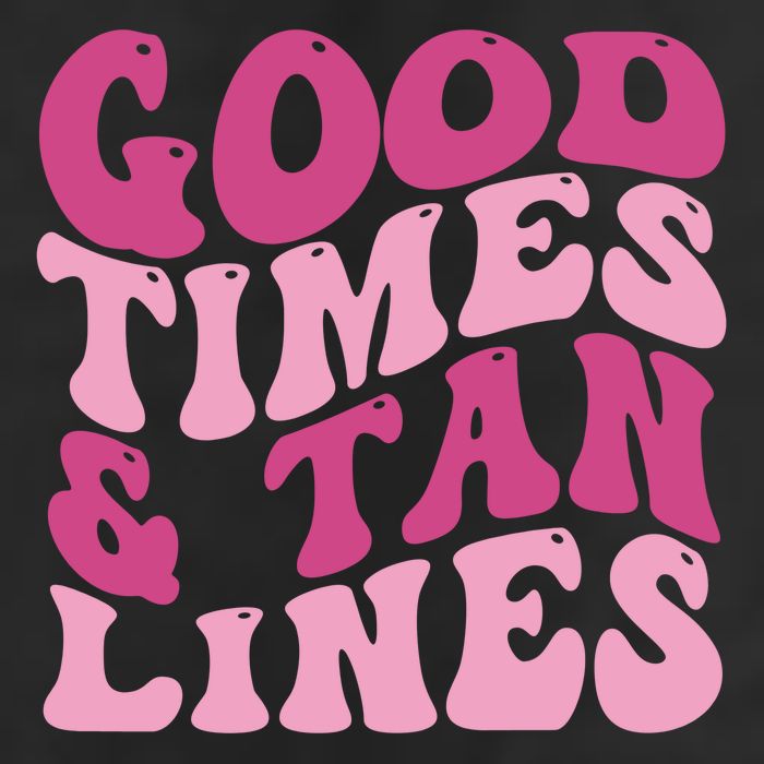 Good Times And Tan Lines Summer Groovy 7 Panel Mesh Trucker Snapback Hat