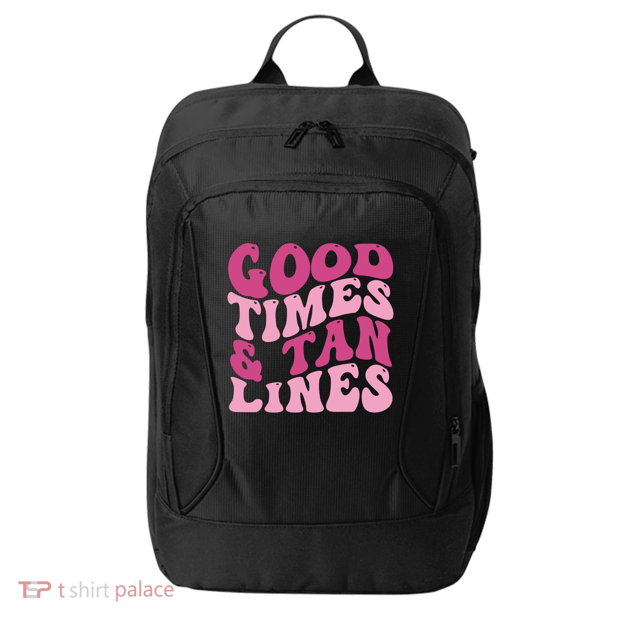 Good Times And Tan Lines Summer Groovy City Backpack