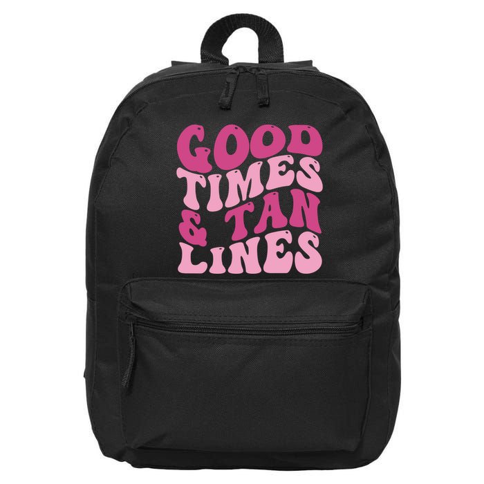 Good Times And Tan Lines Summer Groovy 16 in Basic Backpack
