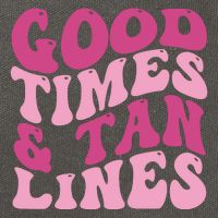 Good Times And Tan Lines Summer Groovy Cotton Canvas Backpack