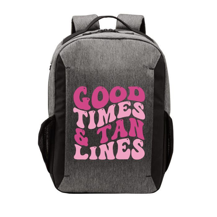 Good Times And Tan Lines Summer Groovy Vector Backpack