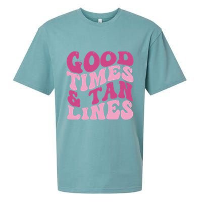 Good Times And Tan Lines Summer Groovy Sueded Cloud Jersey T-Shirt