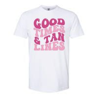 Good Times And Tan Lines Summer Groovy Softstyle CVC T-Shirt