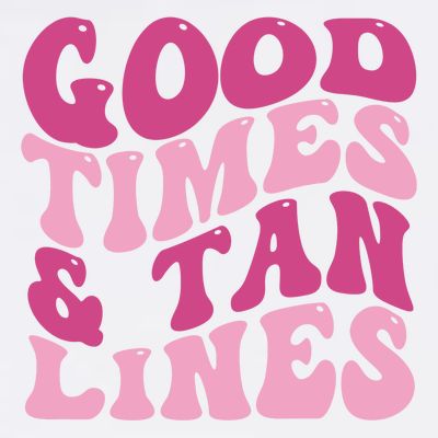 Good Times And Tan Lines Summer Groovy T-Shirt