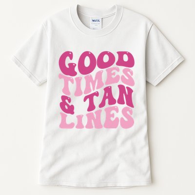 Good Times And Tan Lines Summer Groovy Tall T-Shirt