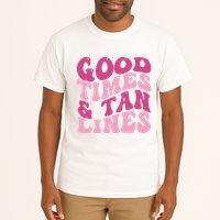 Good Times And Tan Lines Summer Groovy Tall T-Shirt