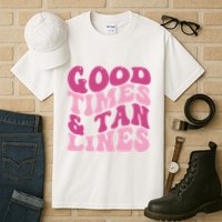 Good Times And Tan Lines Summer Groovy Tall T-Shirt