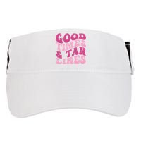 Good Times And Tan Lines Summer Groovy Adult Drive Performance Visor