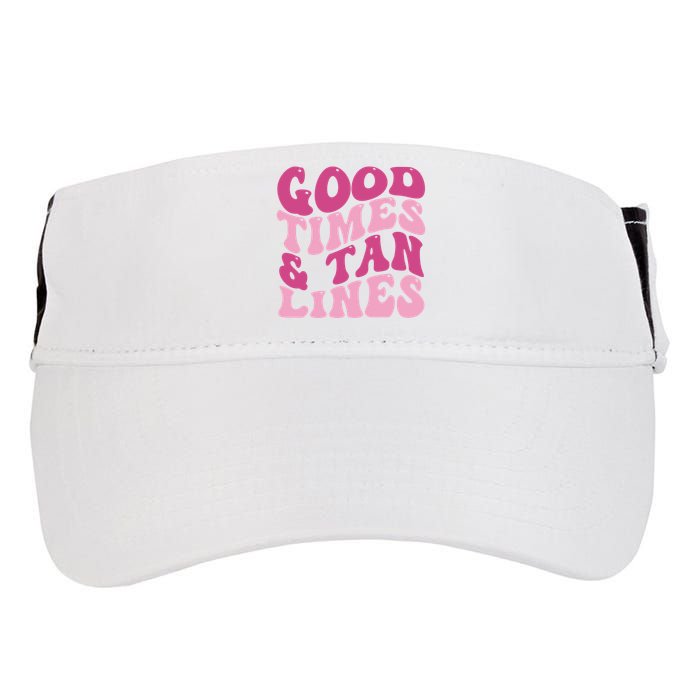 Good Times And Tan Lines Summer Groovy Adult Drive Performance Visor