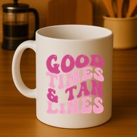 Good Times And Tan Lines Summer Groovy Mug