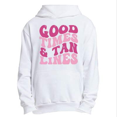 Good Times And Tan Lines Summer Groovy Urban Pullover Hoodie