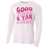 Good Times And Tan Lines Summer Groovy Cooling Performance Long Sleeve Crew