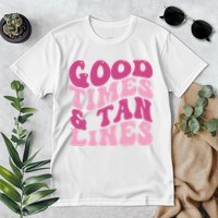 Good Times And Tan Lines Summer Groovy Premium T-Shirt