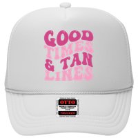 Good Times And Tan Lines Summer Groovy Trucker Hat