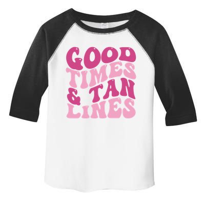 Good Times And Tan Lines Summer Groovy Toddler Fine Jersey T-Shirt