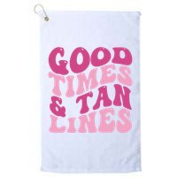 Good Times And Tan Lines Summer Groovy Golf Towel
