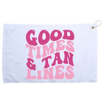 Good Times And Tan Lines Summer Groovy Grommeted Golf Towel