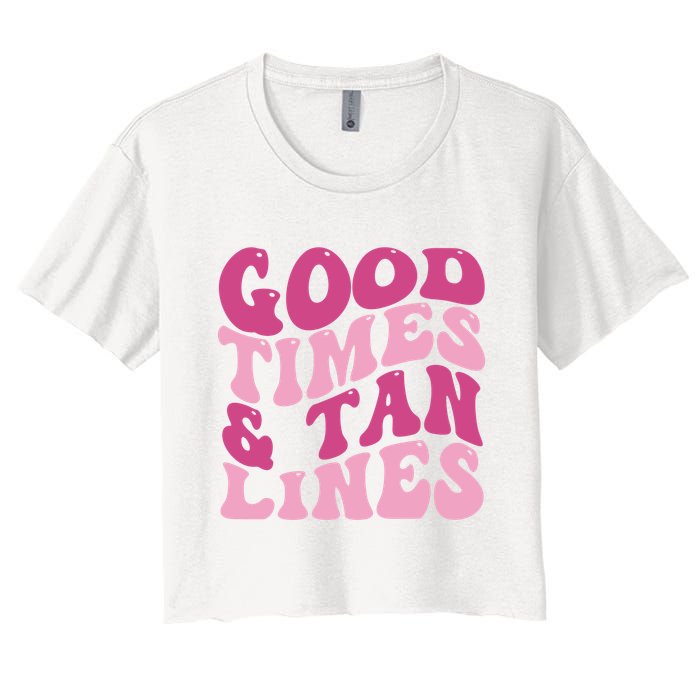Good Times And Tan Lines Summer Groovy Crop Top