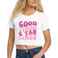 Good Times And Tan Lines Summer Groovy Crop Top