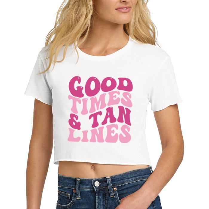 Good Times And Tan Lines Summer Groovy Crop Top