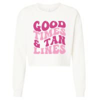Good Times And Tan Lines Summer Groovy Cropped Pullover Crew