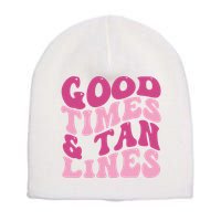 Good Times And Tan Lines Summer Groovy Short Acrylic Beanie
