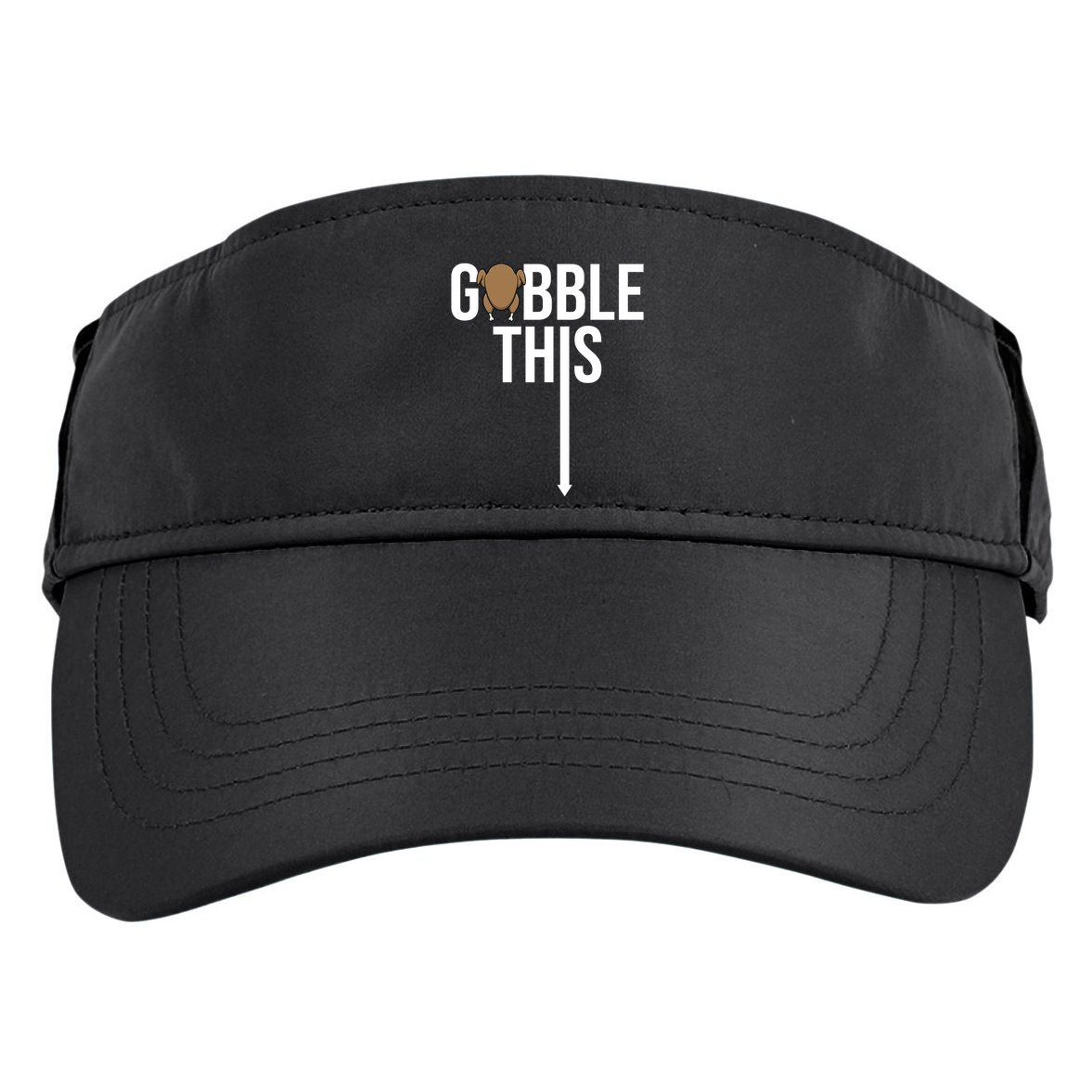 Gobble This Arrow Funny Thanksgiving Holiday Adult Drive Performance Visor
