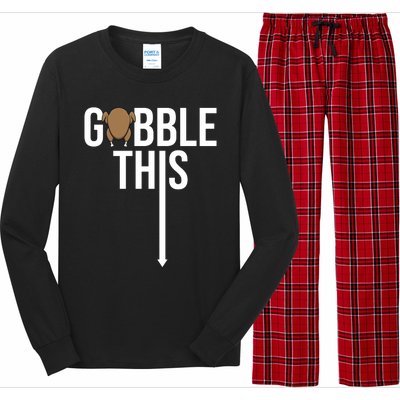 Gobble This Arrow Funny Thanksgiving Holiday Long Sleeve Pajama Set