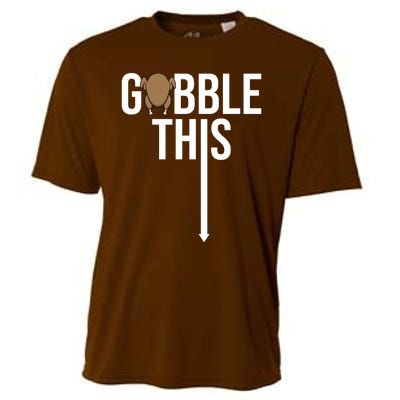 Gobble This Arrow Funny Thanksgiving Holiday Cooling Performance Crew T-Shirt