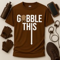 Gobble This Arrow Funny Thanksgiving Holiday Cooling Performance Crew T-Shirt