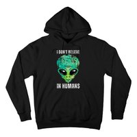 Green Turquoise Alien Face Halloween Costume Hoodie