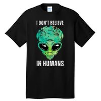 Green Turquoise Alien Face Halloween Costume Tall T-Shirt