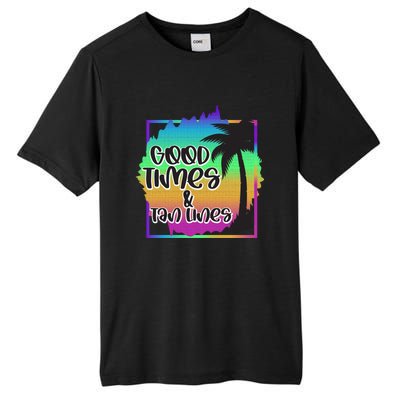 Good Times And Tan Lines Beach Paradise Gift Tall Fusion ChromaSoft Performance T-Shirt