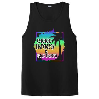 Good Times And Tan Lines Beach Paradise Gift PosiCharge Competitor Tank