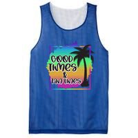 Good Times And Tan Lines Beach Paradise Gift Mesh Reversible Basketball Jersey Tank