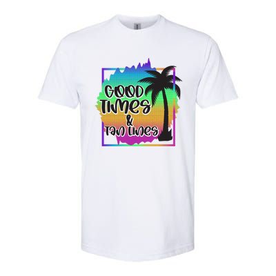 Good Times And Tan Lines Beach Paradise Gift Softstyle CVC T-Shirt