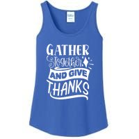 Gather Together And Give Thanks Happy Turkey Day Great Gift Ladies Essential Tank