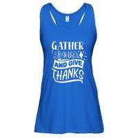 Gather Together And Give Thanks Happy Turkey Day Great Gift Ladies Essential Flowy Tank